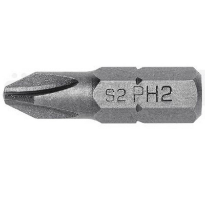  Биты PH2 25мм, сталь S2,10 шт