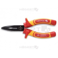 Плоскогубцы диэлектрические с полукруглыми изогнутыми губками изолированные 160мм, 1000V