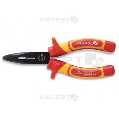  Плоскогубцы диэлектрические с полукруглыми изогнутыми губками изолированные 160мм, 1000V