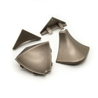  Комплект заглушек для вогнутого плинтуса Элит-2, Плато-2, бронза