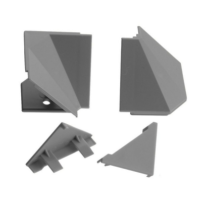  Комплект уголков и заглушек для плинтуса серый ( П)