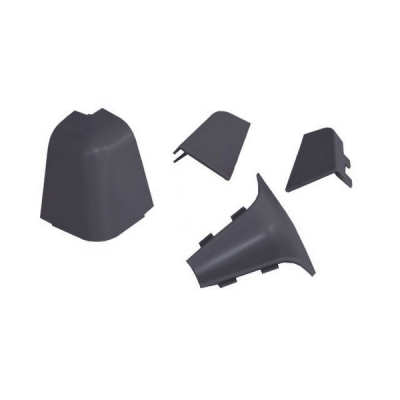  Комплект заглушек для плинтуса РИО, серые, 4-е элемента