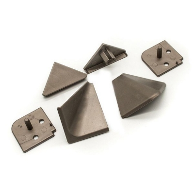 Комплект заглушек для плинтуса ЭЛИТ, ПЛАТО, бронза