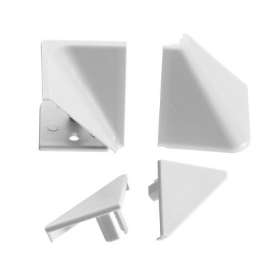  Комплект уголков и заглушек для плинтуса белый