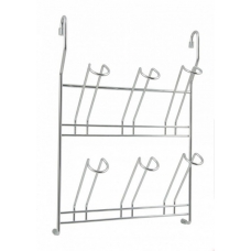 Двухъярусная навесная полка для сушки и хранения кружек SRK207/CP