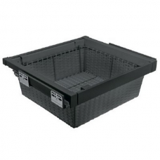 Корзина для белья ротанг WG-KOSZR70-60 графит, с доводчиком, полного выдвижения