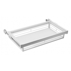 Корзина для белья W-KOSZD60-10 белая, с доводчиком, полного выдвижения