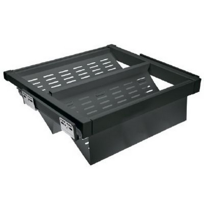  Полка для обуви перфорированная WG-POBUWM70-60 графит, с доводчиком, полного выдвижения