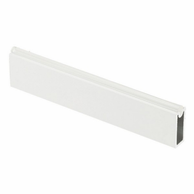  Штанга гардеробная прямоугольная с антискользящей вставкой, 3м, белая