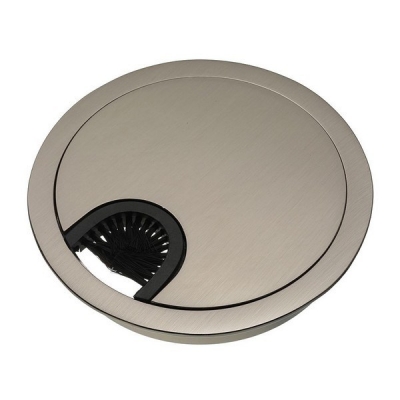  Заглушка кабель-канала метал-ая D-80 мм инокс