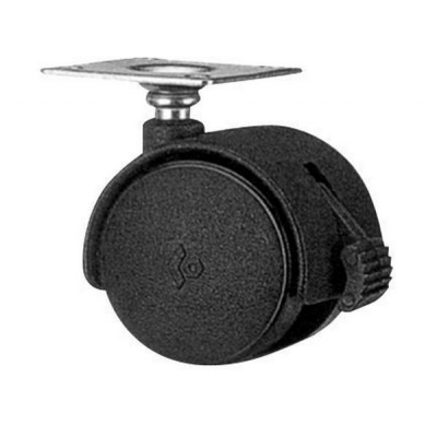  Опора колесная с площадкой (D50мм) со стопором