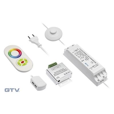  Блок питания для светодиодов 220/12V, 30W, IP20, для светильников и клипс с кабелем и ножным выключателем RGB беспроводной (радио RGB контролер, дистрибьтер на 4 выхода)