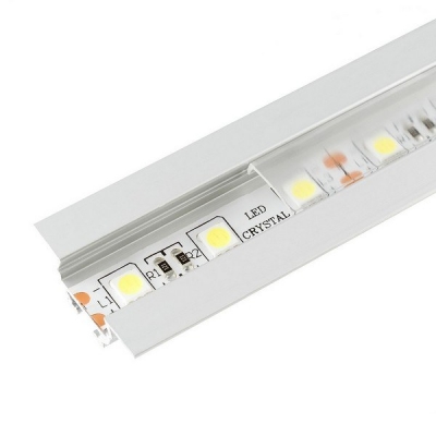  Профиль угловой LR41 30*11*2000 алюминиевый для светодиодной ленты в комплекте с прозрачным экраном, 2 заглушки и 2 крепежа,