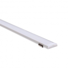 Профиль накладной гибкий SF-18 18*5,7*2000 алюминиевый для светодиодной ленты в комплекте с матовым экраном, для лент до 12 мм