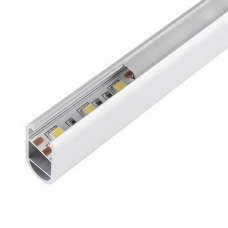 Профиль-штанга гардеробная LR53 15,2*29,6*2000 в комплекте с матовым экраном, алюминий, нагрузка до 15кг