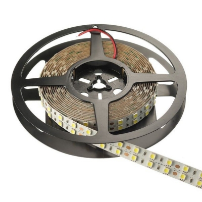  Светодиодная лента 5050, 120 д/м, 28,8W, 24V, IP20, теплый белый, двухрядная, открытая