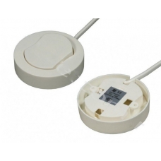 Выключатель накладной мебельный D66 мм, 250B, 2,5A H16мм, с проводом 0,2м белый