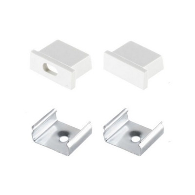  Заглушки для алюминиевого профиля LR37, L39 с крепежом (2 заглушки и 2 крепежа)