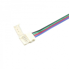 Коннектор односторонний с проводом RGB к лентам 10 мм