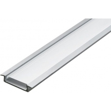 Профиль врезной SP253 31*6*2000 алюминиевый для светодиодной ленты в комплекте с матовым экраном, 2 заглушки и 2 крепежа,(LR43M)