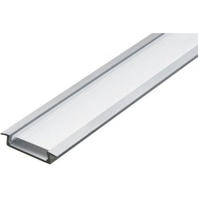  Профиль врезной SP253 31*6*2000 алюминиевый для светодиодной ленты в комплекте с матовым экраном, 2 заглушки и 2 крепежа,(LR43M)