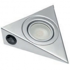 Точечный накладной светодиодный светильник уголок алюминий, 12v, 1,8w, 9 диодов холодный свет с выключателем, провод 2м