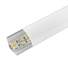 Профиль угловой LR55 30*30*2000 алюминиевый для светодиодной ленты в комплекте с матовым экраном, 2 заглушки и 2 крепежа,