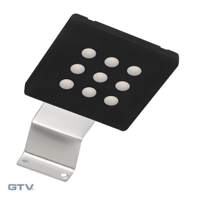  Точечный навесной светодиодный светильник Evita 2,2W, 12V, черный, теплый свет