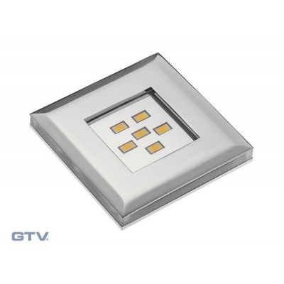  Точечный накладной светодиодный светильник PalermoKP, 12V, 1,8W, 6 диод, теплый свет, хром