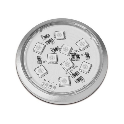  Точечный накладной светодиодный светильник Tavira круглый, 9диодов RGB SMD5050 1,8W, 12V с кабелем и разъемом