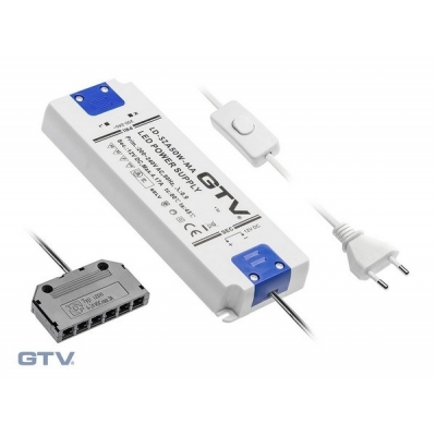  Блок питания для светодиодов 220/12V 50W, IP20, 22 мм с проводом и выключателем