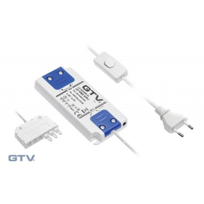  Блок питания для светодиодов 220/24V 6W, IP20, 10мм, с проводом, включателем, распределителем