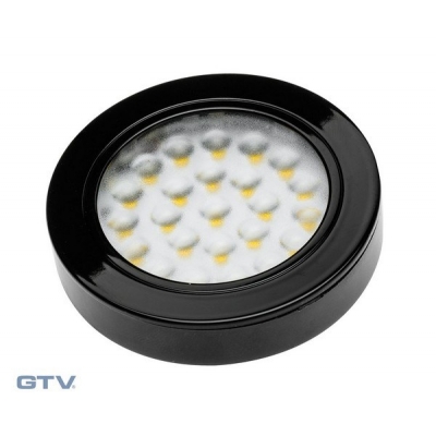  Точечный накладной/встраиваемый светодиодный светильник Vasco 12V, 1,7W 24 диод, черный, холодный