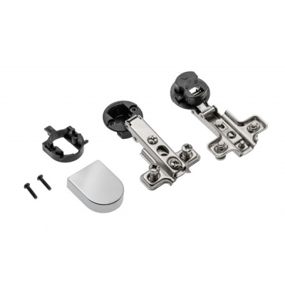  Петля накладная GTV CIG09 для стекла хром овал, с планкой евро