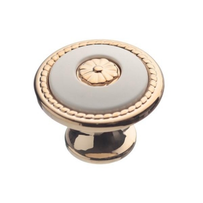  Ручка-грибок FB-027 000 Золото/белый (TS)