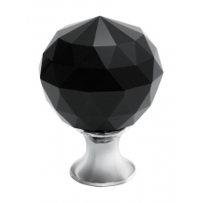 Ручка-кнопка GZ-CRPA30-A1 хром, черный кристалл
