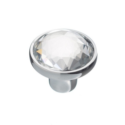  Ручка-кнопка с кристаллом GZ-CRPD25-01 хром