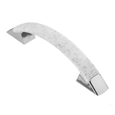  Ручка пластиковая дуга 96мм №15 хром/мрамор