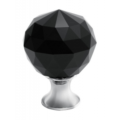  Ручка-кнопка GZ-CRPA40-A1 хром, черный кристалл