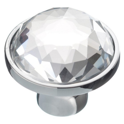  Ручка-кнопка с кристаллом GZ-CRPD35-01 хром