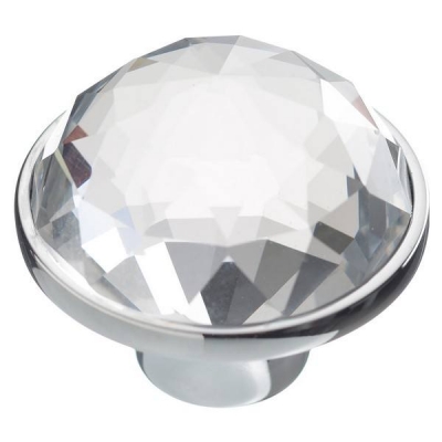  Ручка-кнопка с кристаллом GZ-CRPD46-01 хром