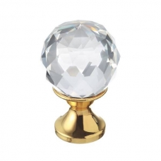 Ручка-кнопка с кристаллом GZ-CRPA20-03 золото