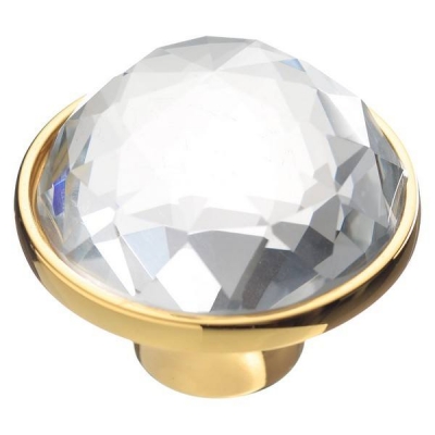  Ручка-кнопка с кристаллом GZ-CRPD46-03 золото