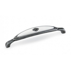 Ручка-скоба FS-138 128 старое олово/белый (TS)