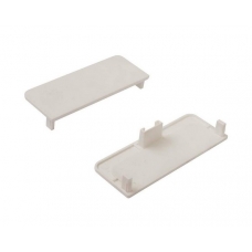 Комплект закрытых заглушек для C-образного профиля 2шт, левая +правая, БЕЛЫЙ