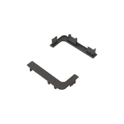  Комплект открытых заглушек для L-образного профиля 2шт, левая +правая, ЧЕРНЫЙ