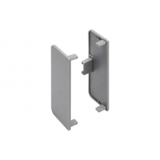 Комплект закрытых заглушек для C-образного профиля 2шт, левая +правая, СЕРЫЙ