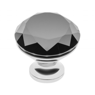 Ручка-кнопка GZ-CRPB40-A1 хром, черный кристалл