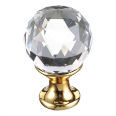 Ручка-кнопка с кристаллом GZ-CRPA25-03 золото