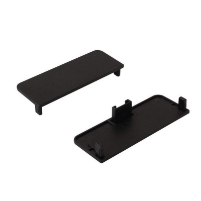  Комплект закрытых заглушек для C-образного профиля 2шт, левая +правая, ЧЕРНЫЙ